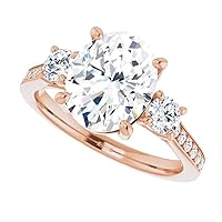 2 CT Moissanite Solid 10K/14K/18K Yellow/White/Rose Gold Wedding Engagement Ring for Women with Certificate