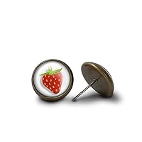 Strawberry Earrings (Antique-Finish)