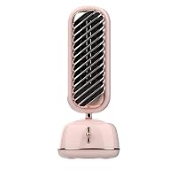 Small Tower Fan, Oscillating Quiet Cooling Fan, 3 Speeds, Settings, Portable Rotating Stand Table Fan for Bedroom, Desk, Home and Office (Color : Pink)
