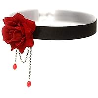 Elegant Retro Rose Flower Collarbone Chain Clavicle Necklace Gothic Lolita Black Lace Collar Choker Ornament Wedding Halloween Accessories