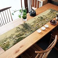 Decorative Velvet Fabric Table Runner Chinese Style Handmade Table Cloth (14