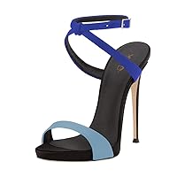 XYD Evening Dress High Heel Stilettos Open Toe Sexy Summer Slingback Ankle Strap Sandals Shoes for Women Pumps