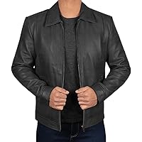 Genuine Black Leather Jacket for Men