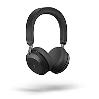 Jabra Evolve2 75 PC Wireless Headset with 8-Microphone Technology - Dual Foam Stereo Headphones with Advanced Active Noise Cancelling, USB-A Bluetooth Adapter and MS Teams-Compatibility - Black
