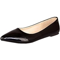 Women's Patent Leather Ballet Flats Pointed Toe Pumps