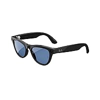 Meta Ray-Ban Smart Glasses - Skyler - Shiny Black/Transitions Cerulean Blue