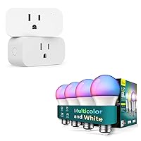 Homekit Smart Plug 2 Pack + Smart Light Bulbs 4 Pack Bundles