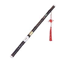 Bau,HUIOP Ba Wu,Detchable Natural Black Bawu Ba Wu Transverse Flute Pipe Musical Instrument in G Key for Beginner Music Lovers as Gift