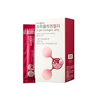 VB Program Super Collagen Jelly for 30 Days (10g*30sticKs) - Green Grape Flavor, 1000Da Fish Collagen, Vitamin C, Weight Loss, Korean Beauty