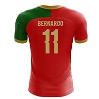 2022-2023 Portugal Flag Home Concept Football Soccer T-Shirt Jersey (Bernardo Silva 11) - Kids