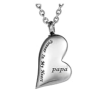misyou papa Mama Forever in My Heart Cremation Jewelry Keepsake Memorial Urn Necklace
