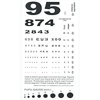 Dukal TEC 3053 Tech-Med Pocket Eye Chart, Use at 14