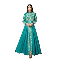 VOVLADI Indian/Pakistani Bollywood Party Wear Embroidered Long Anarkali Gown for Womens