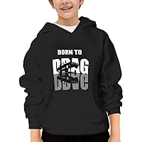 Unisex Youth Hooded Sweatshirt Born To Drag Racing Cute Kids Hoodies Pullover for Teens