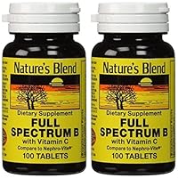Nature's Blend Full Spectrum B with Vitamin C, 100 Count (1269) (Pack of 2)