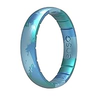 Enso Rings Handcrafted Thin Silicone Ring – Comfortable and Flexible Design – 4.3mm Wide, 1.75mm Thick