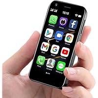 Hipipooo Mini Smartphone Unlocked 4G Mobile Phone 3.0 inches,Dual SIM, 2000mAh Battery,5MP+13MP Camera, Android 10.0 backup phone(XS12,4GB+32G)