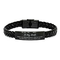 to My Uncle You are Perfect Just The Way You are Braided Leather Bracelet, Mother's Day, Father's Day, for Uncle, Funny Gifts for Uncle, Valentines Graduation Birthday Gifts for Uncle