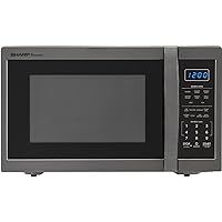 Sharp SMC1452CH Carousel 1.4 Cu. Ft. Countertop Microwave, Black Stainless Steel