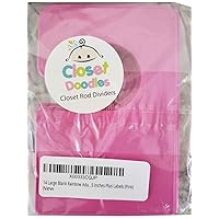 14 Large Blank Adult Closet Clothing Size Dividers Rectangular 5.25x3.5 Inches Plus Labels (Pink)