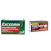 Migraine 200 Count and GoodSense 500mg Acetaminophen 50 Count Pain Relief Caplets Bundle