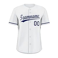 Custom Men Women Youth Baseball Button Down Jersey Hip Hop Baseball Shirt Stitched Name Number Big Size