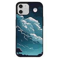 Moon Graphic iPhone 12 Case - Themed Phone Case for iPhone 12 - Printed iPhone 12 Case