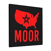 NEzih Moorish American America Amexem Moroccan Wall Art for Living Room Frameless Decorative Painting Bedroom Home Decor Picture Hanging Print 12x12 in