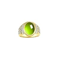 Rylos presents Men's Nugget Ring in Yellow Gold Plated Silver featuring an Oval Cabochon Gemstone and Sparkling Diamonds in Sizes 8-13. Exceptional Men's Jewelry.