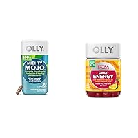 Mighty Mojo Testosterone, Tongkat Ali, Resveratrol & Pine Bark Supplement Extra Strength Daily Energy Gummy, Vitamin B12, CoQ10, Goji Berry - 60 Count