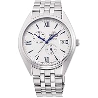 ORIENT RA-AK0506S Men's Tri Star Altair Stainless Steel Multifunction White Dial Automatic Watch