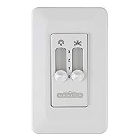 Fanimation CW2WH Traditional Wall Non-Reversing-Fan Speed and Light from Controls Collection in White Finish, 4.57 inches, 4.72x4.25x2.76