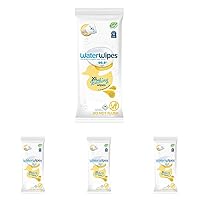 WaterWipes Plastic-Free XL Bathing Wipes for Toddlers & Babies, 99.9% Water Based Wipes, Unscented & Hypoallergenic for Sensitive Skin, 16 Count (4 pack), Packaging May Vary