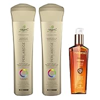 Naissant Set No Yellow Shampoo, Treatment Mask and Argan Oil. Color Care,Hair Intensifier and Damage Repair. Without Salt and Parabens for Blonde Hair (Perla Beige)