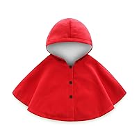 Toddler Girls Christmas Clothes Children's Hooded Poncho Jacket Cape Cloak Baby Girls Xmas Outwear Winter