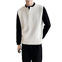 Men's Sweater Slim Sleeveless Vest Autumn Winter Casual Solid Color Waistcoat V Neck Knit Pullover Plus Size