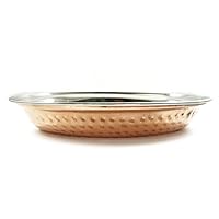 ibaexports Authentic Indian Traditionally Designed Copper Steel Oval Dish Bowl Tableware Kitchen Utensil Dinnerware
