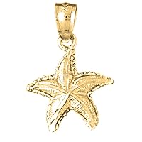 14K Yellow Gold Starfish Pendant