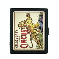 Metal Cigarette Case Vintage Poster D-195 Sells & Gray 3 Ring Circus
