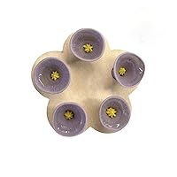 Drinking Cup for Bees, Bee Insect Drinking Cup For Garden, Thirsty Pollinators Need a Drink, Collect a Teaspoon Of Water, Bees Need Safe Places to Drink (Purple, 1 Set（8pcs+2bee ornaments）)