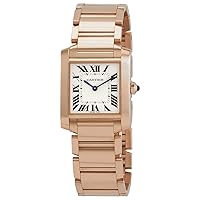CARTIER Tank Francaise Silver Dial 18kt Rose Gold Ladies Watch WGTA0030