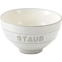 Staub 40508-634 Le Chawan KOHIKI White M, Made in Japan, Rice Bowl, Authentic Japanese Product