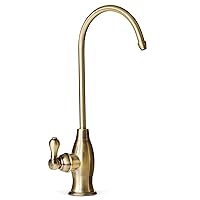 iSpring GK1-AB Heavy Duty Reverse Osmosis Faucet, High Spout Kitchen Bar Sink Drinking Water Faucet, Contemporary Style RO Faucet, Antique Brass