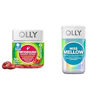 OLLY Metabolism Gummy Rings Apple Cider Vinegar B12 30 Count & Miss Mellow Mood Support Capsules Women 30 Count