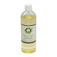 R V Essential Pure Coconut Carrier Oil 100ml (3.38oz)- Cocus Nucifera (100% Pure and Natural Cold Pressed)