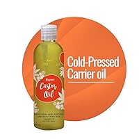 Castor Oil | 6.76 Fl Oz (200 ml) | Carrier Oil for Essential Oils | Cold Pressed Pure Oil | for Healthy Skin Hair Eyelashes & Eyebrows