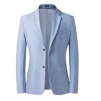 Men Blazer Slim Fit Suit Jacket Formal Business Suit Coat Groom Singer Formal Evening Dress Pockets Top Blazers