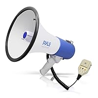 Megaphone PA Bullhorn Speaker - Built-in Siren 50 Watts Rechargeable Battery- 10 Sec Record Function for Football Baseball Basketball Cheerleading Fans Coaches or for Safety Drills - (PMP59IR)
