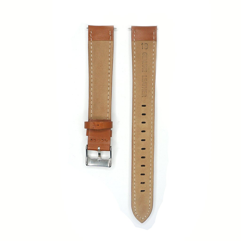 IVAPPON® Extra Long Light Brown Genuine Leather Watchband,Great Replacement Strap for Big Wrist (88X140mm)