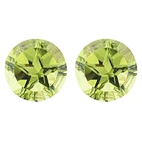 2.56-3.15 Cts of 7x7 mm AA Texas Star Peridot (2 pcs) Loose Gemstones